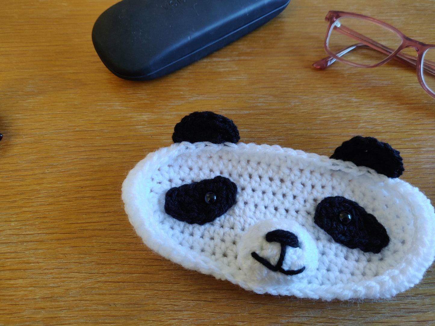 Crochet Glasses Tray, Panda Bear Glasses Holder, Cute PandaGift, Gift for Glasses Wearer kids, Personalised Animal Glasses Accessories, Case