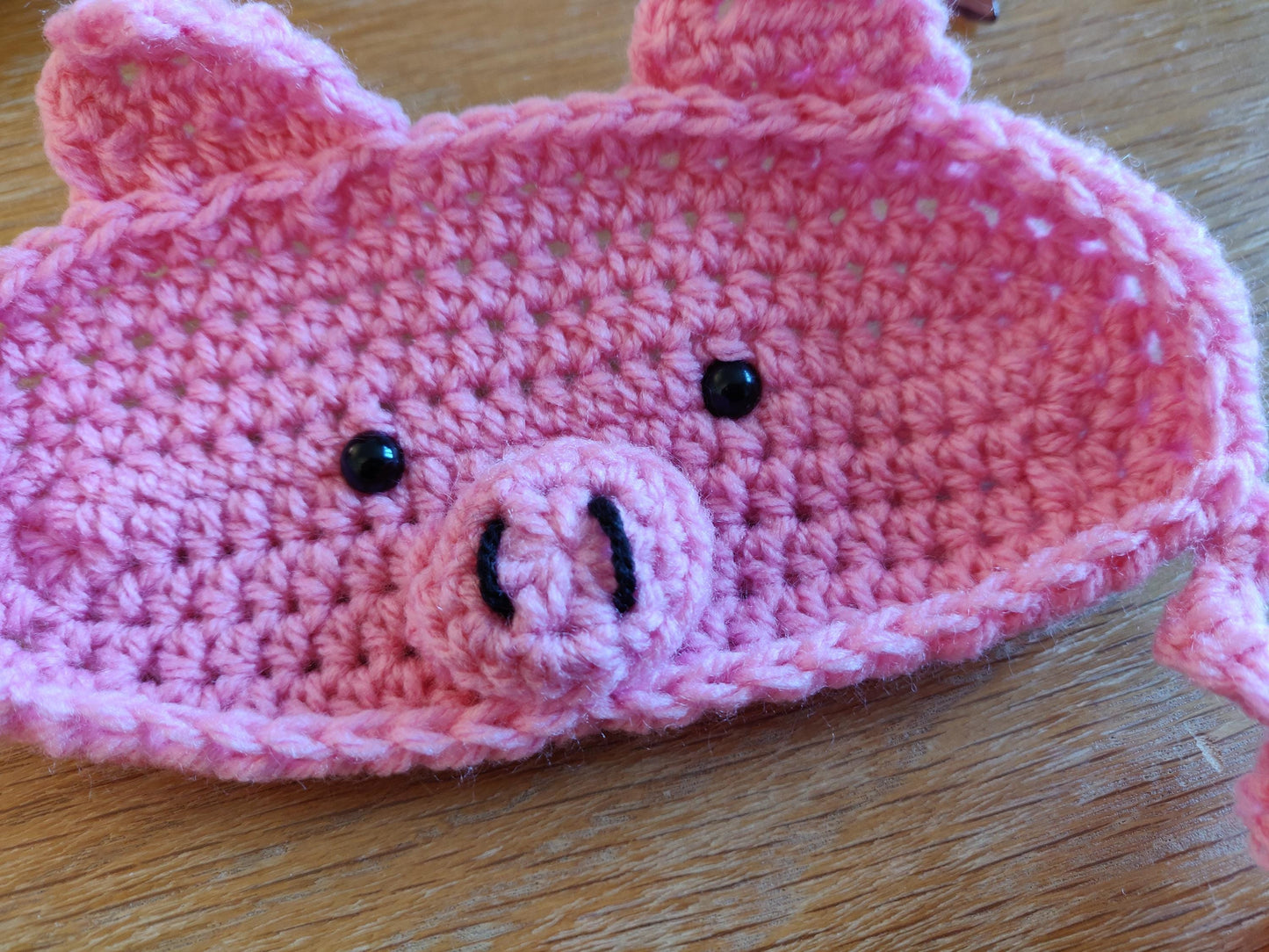 Crochet Glasses Tray, Pink Pig Bear Glasses Holder, Cute Piglet Gift for Glasses Wearer kids, Pig lover, Animal Glasses Accessories, Case