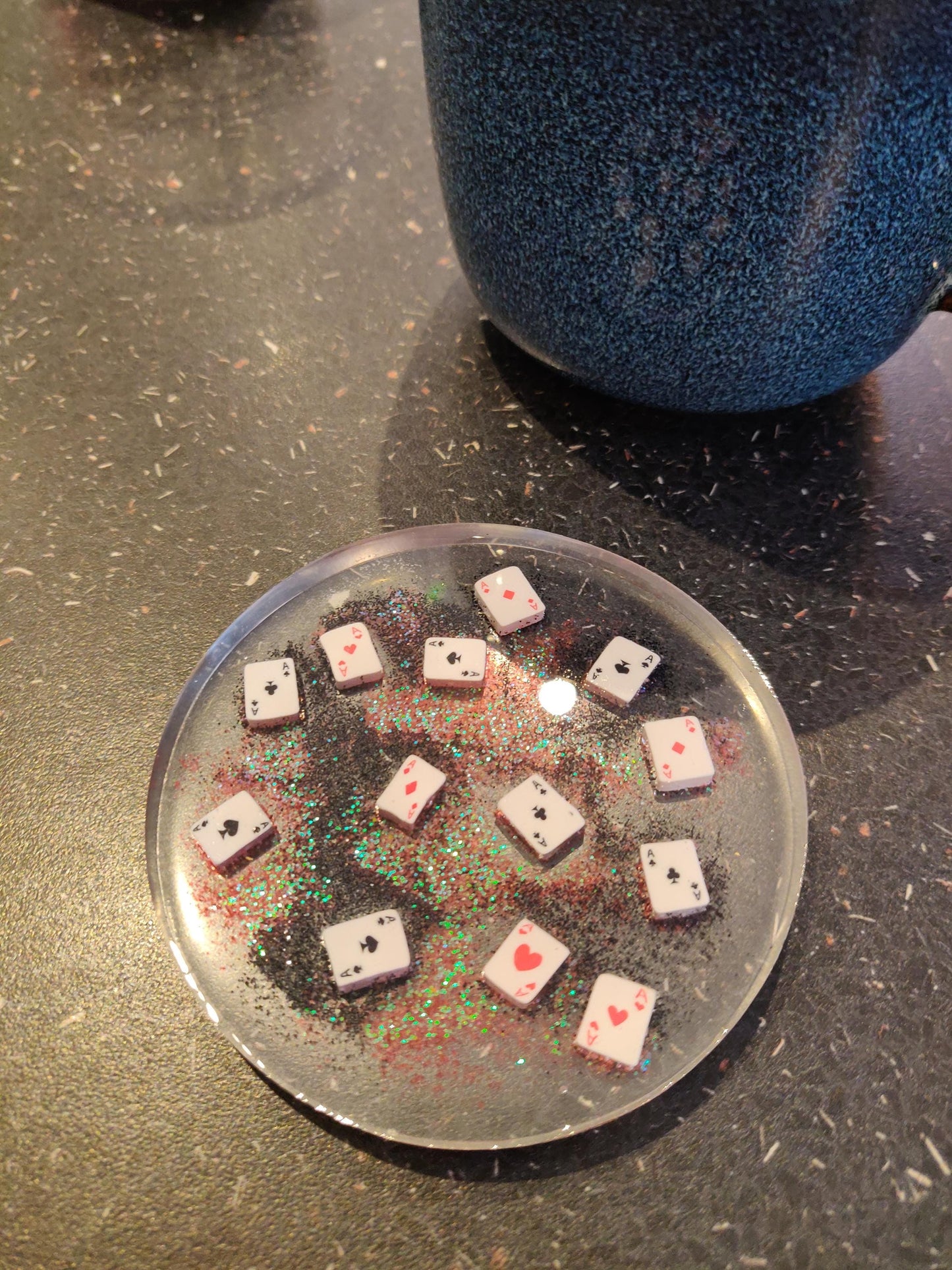 Mini Love Heart Coaster, Sweets Coaster, Office, Craft Room Decor, Resin Paperweight, Unique Decor, Fun Gift for Kids, Sweet Tooth Gift