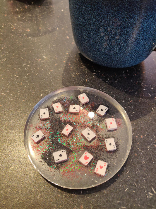 Mini Love Heart Coaster, Sweets Coaster, Office, Craft Room Decor, Resin Paperweight, Unique Decor, Fun Gift for Kids, Sweet Tooth Gift