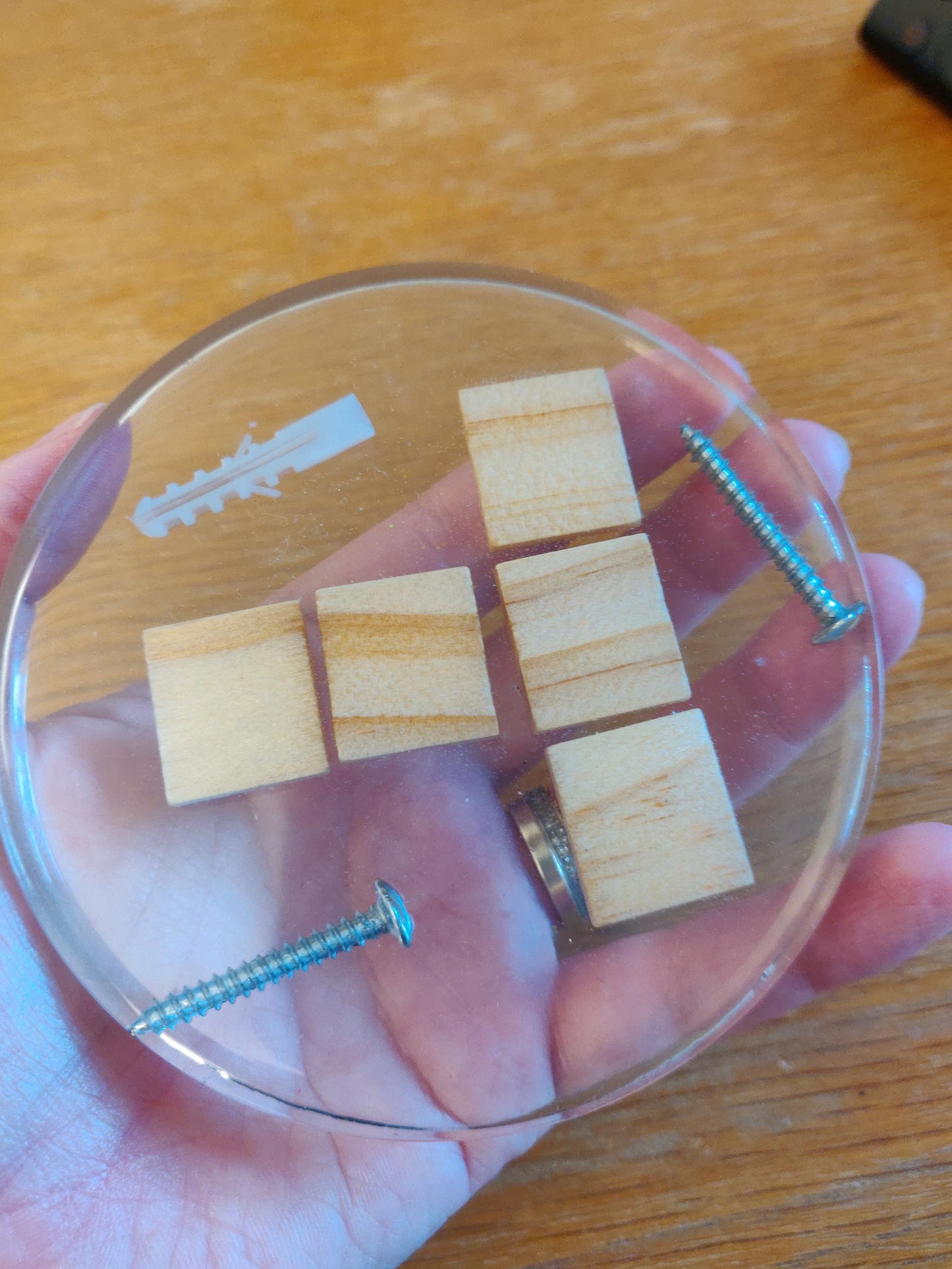 Handmade Resin Dad Coaster: Scrabble Tiles & Hardware