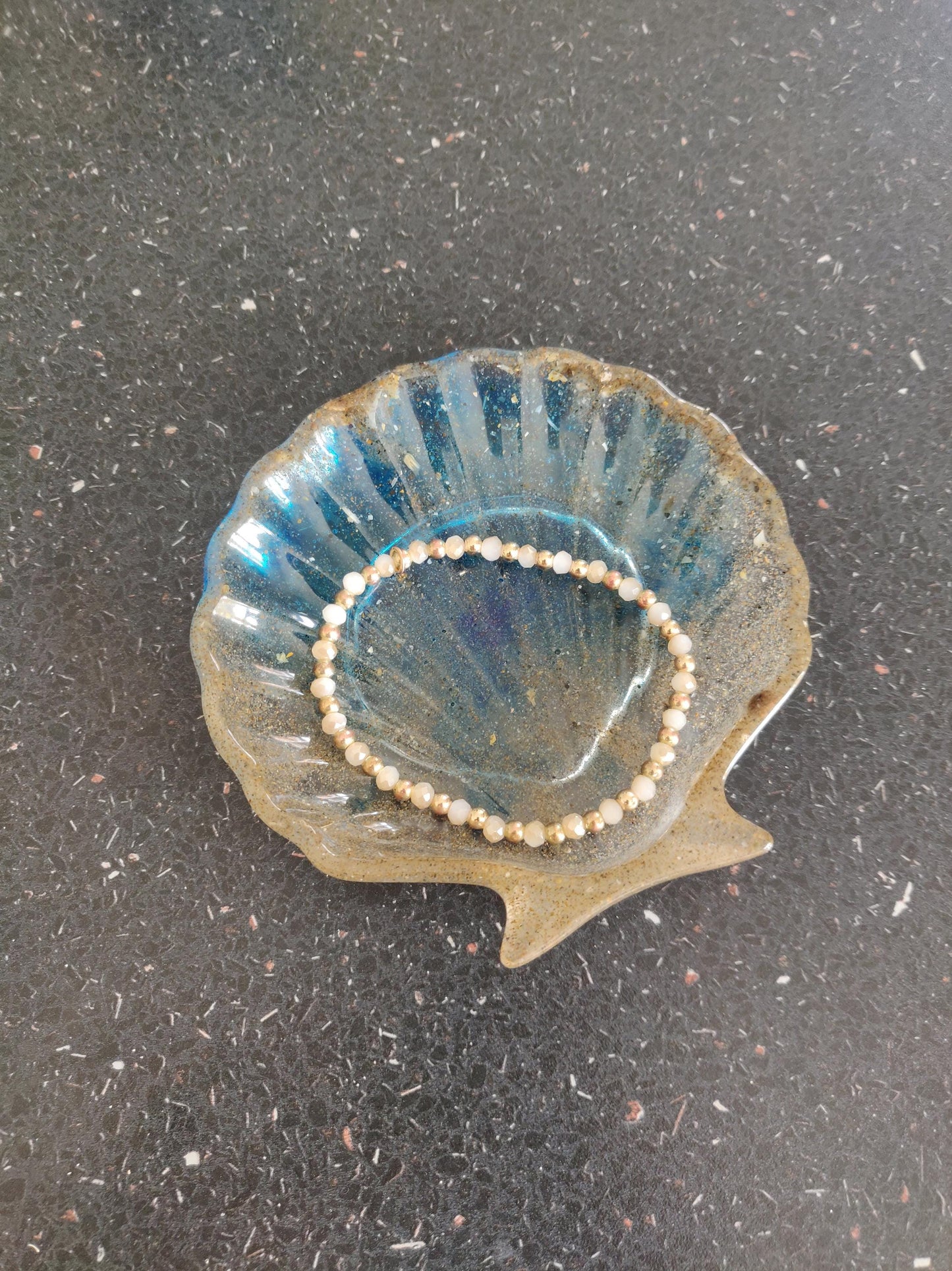 Shell Resin Trinket Dish, Sea and Sand Jewellery Storage