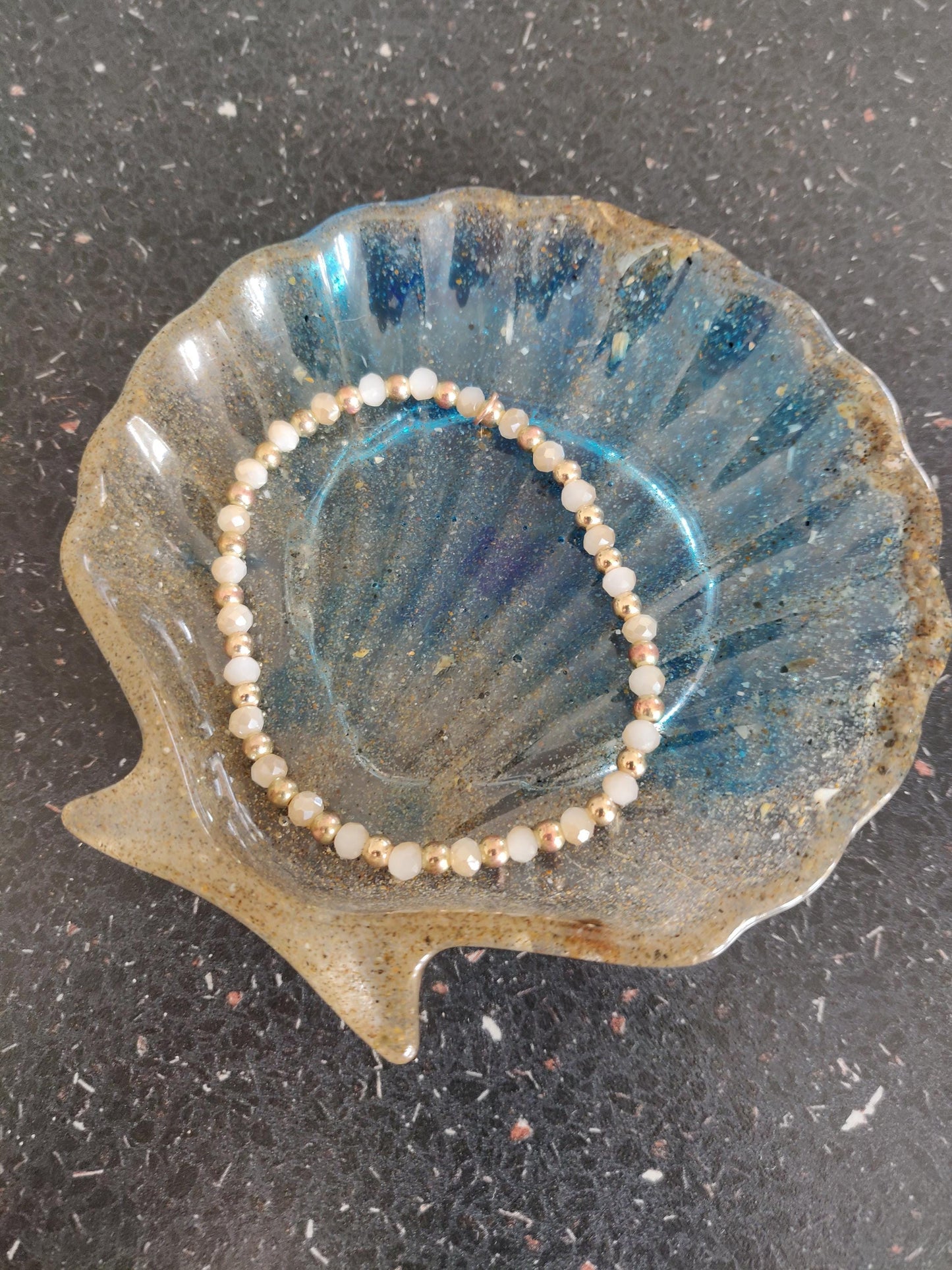 Shell Resin Trinket Dish, Sea and Sand Jewellery Storage