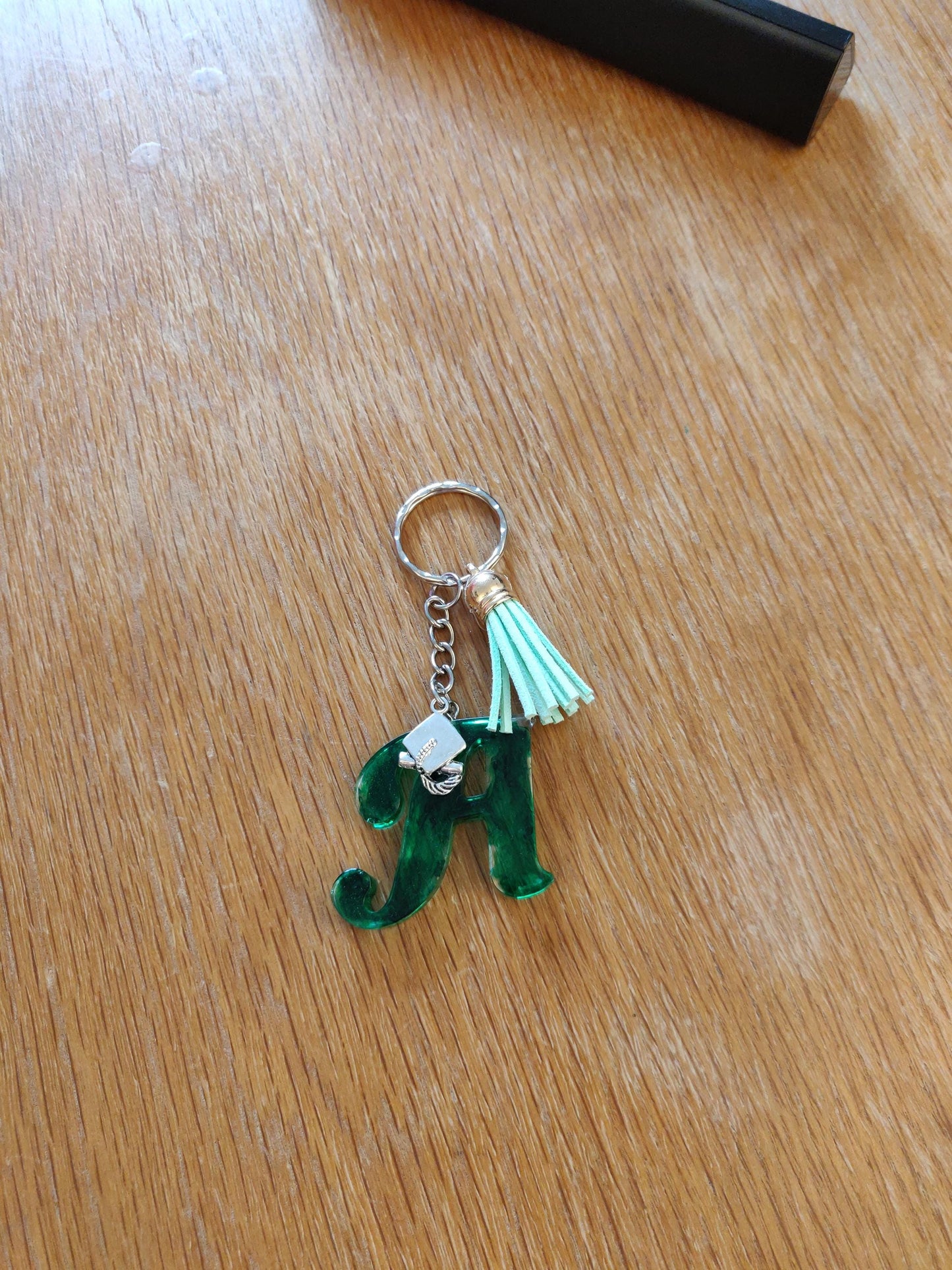 Graduation Resin Letter Keychain, Handmade Name Bag  Charm, Mortar Board Hat Keyring, Custom Name Gift, Personalised Letter Birthday Gift