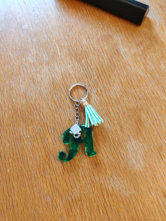 Graduation Resin Letter Keychain, Handmade Name Bag  Charm, Mortar Board Hat Keyring, Custom Name Gift, Personalised Letter Birthday Gift