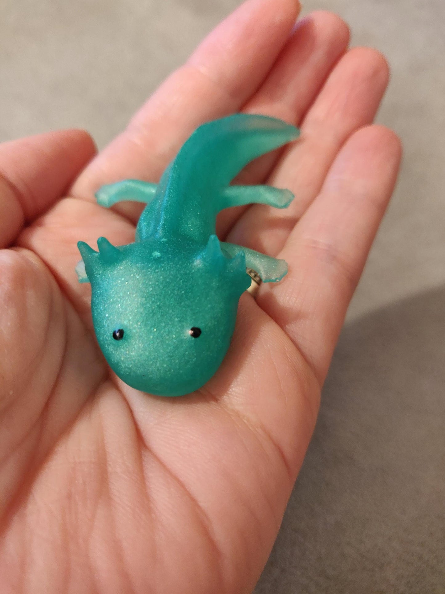 Handmade Mini Axolotl Pocket Pet: Desk Buddy, Stocking Filler