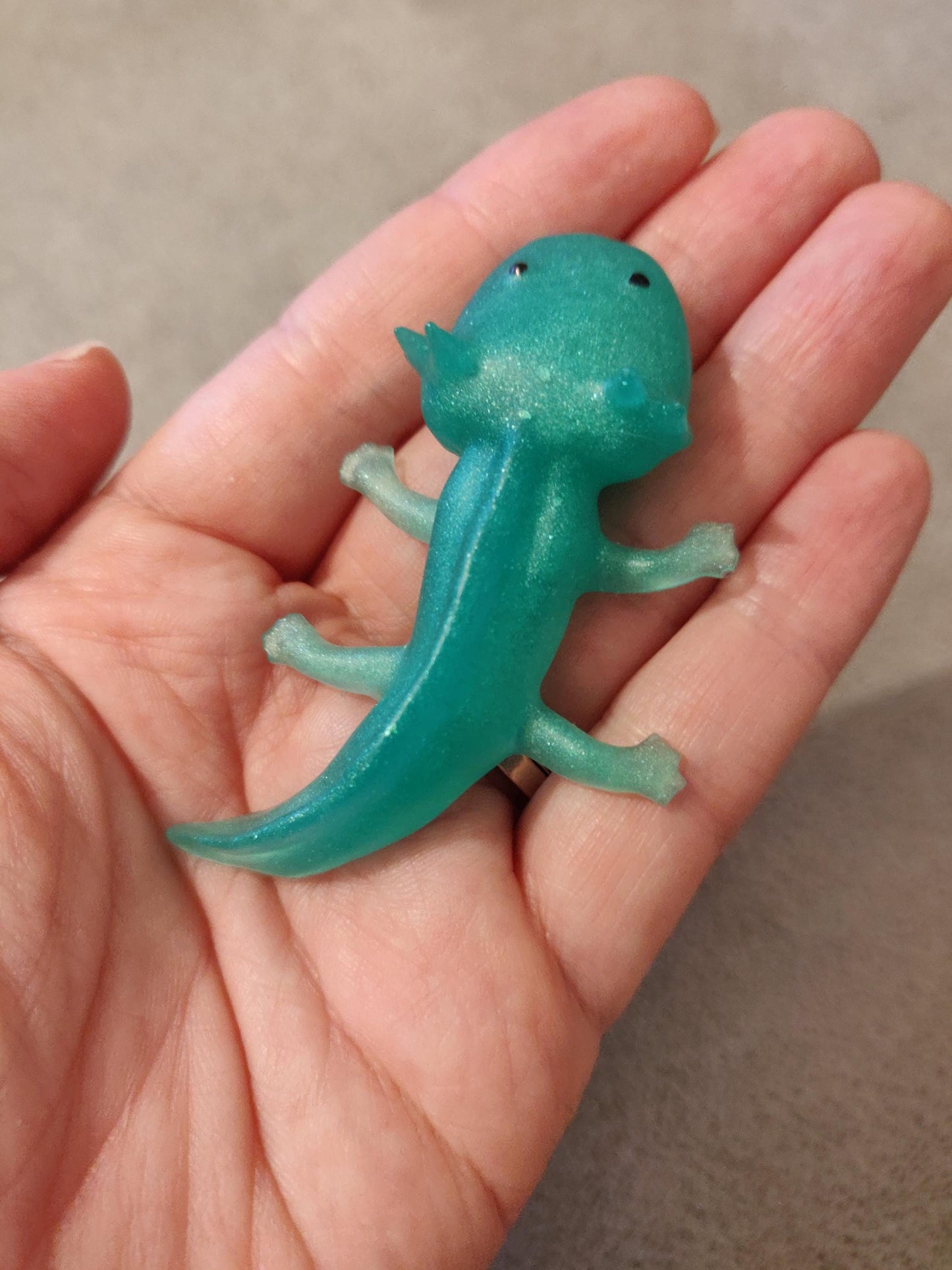 Handmade Mini Axolotl Pocket Pet: Desk Buddy, Stocking Filler