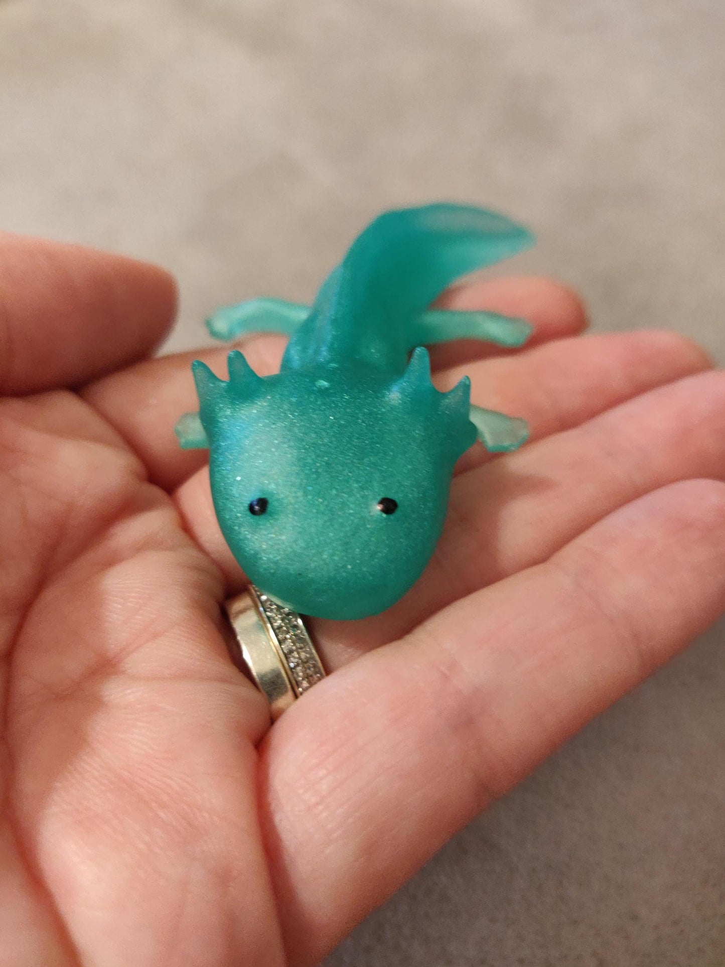 Handmade Mini Axolotl Pocket Pet: Desk Buddy, Stocking Filler