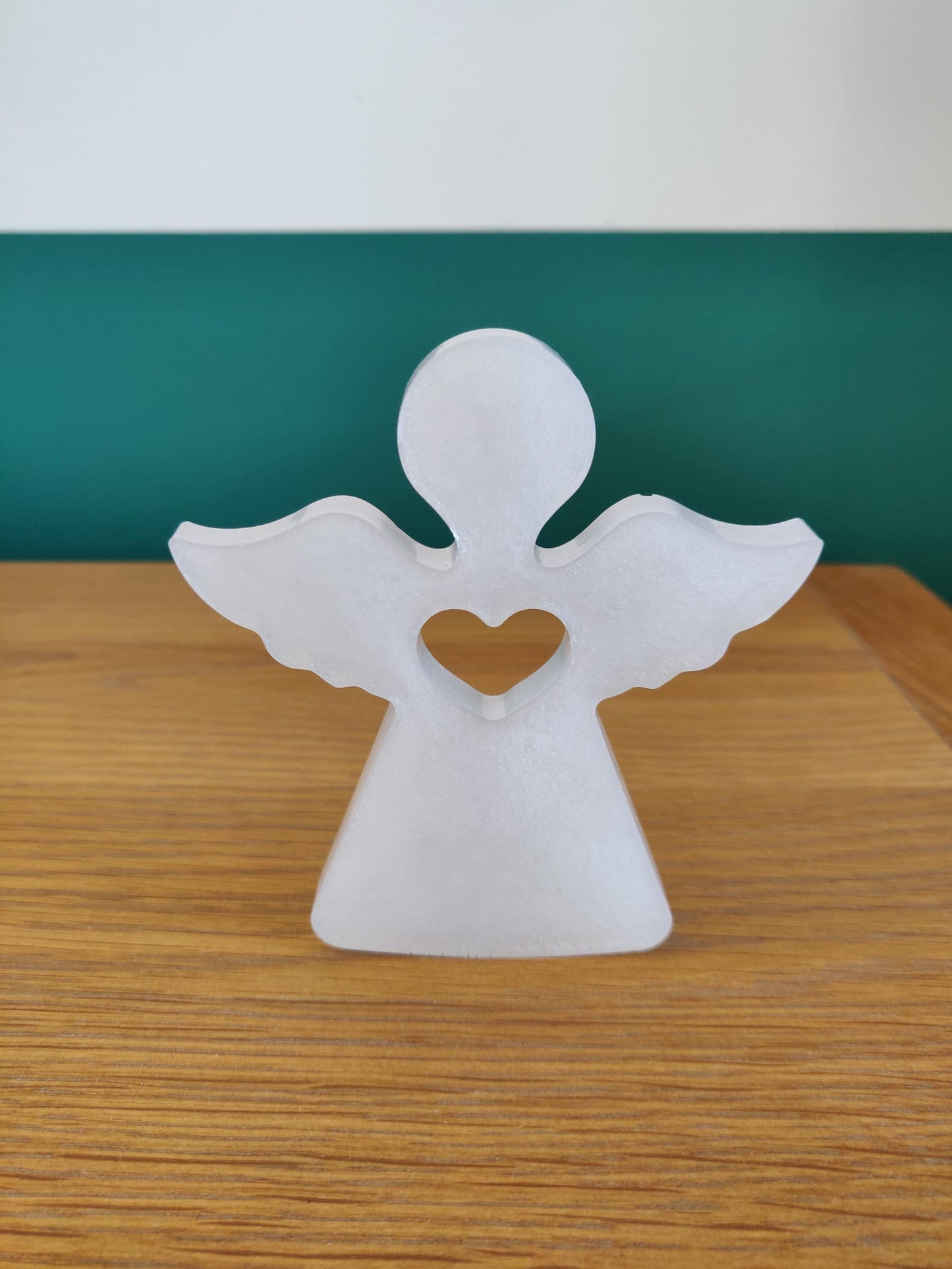 Resin Angel Figurine: White Gloss Angel, Memorial Gift