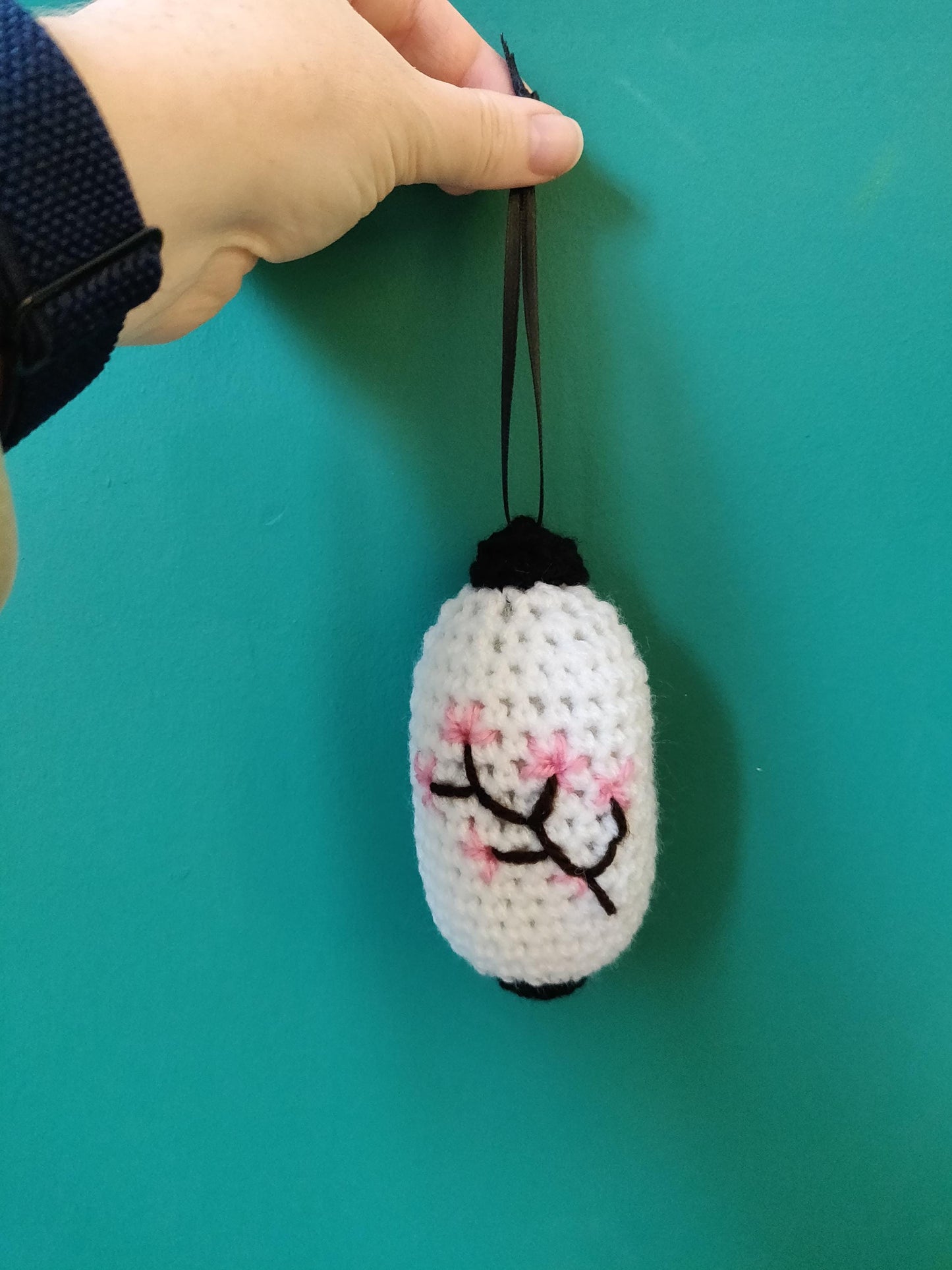 Crochet Chinese Lantern, Japanese Cherry Blossom ,Lunar New Year Car Decor