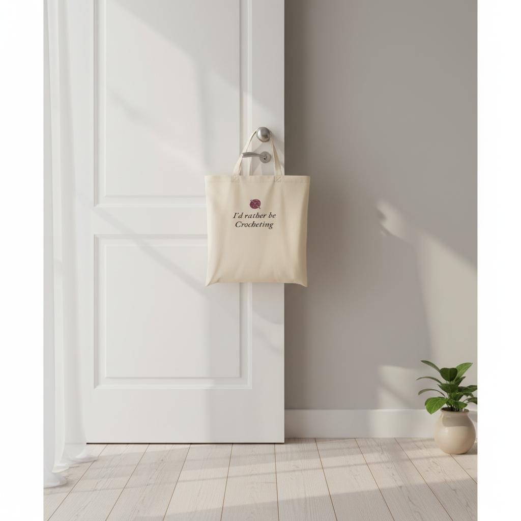 I'd Rather Be Crocheting, Crochet Lovers Gift, Classic Tote Bag